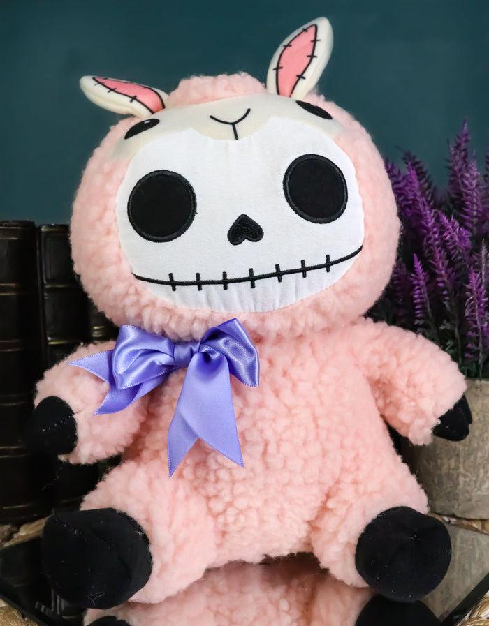 ebros gift Pink Paco The Fluffy Sheep Lamb Furrybones Skeleton Plush Toy Doll Furry Bone