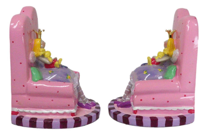 Ebros Gift Pink Whimsical Fairy Queen Sitting On Giant Sofa Money Coin Savings Piggy Bank