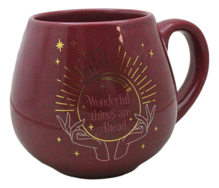 Ebros Gift Pink Wicca Fortune Teller Psychic Gazing Ball Heat Color Changing Ceramic Mug