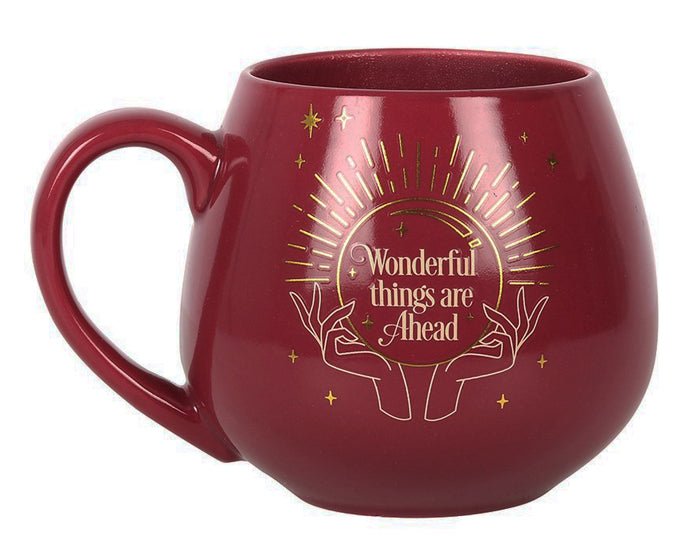 ebros gift Pink Wicca Fortune Teller Psychic Gazing Ball Heat Color Changing Ceramic Mug