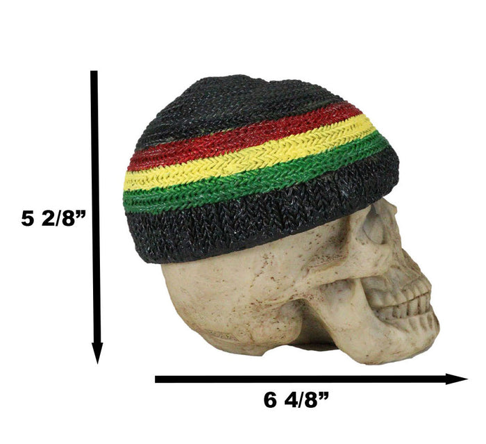 Ebros Gift Positive Good Vibes Gypsy Rasta Skull With Beanie Hat Smoking Decorative Box