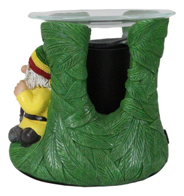 Ebros Gift Positive Vibes Gypsy Rasta Gnome With Hat And Bong Electric Tart Oil Burner