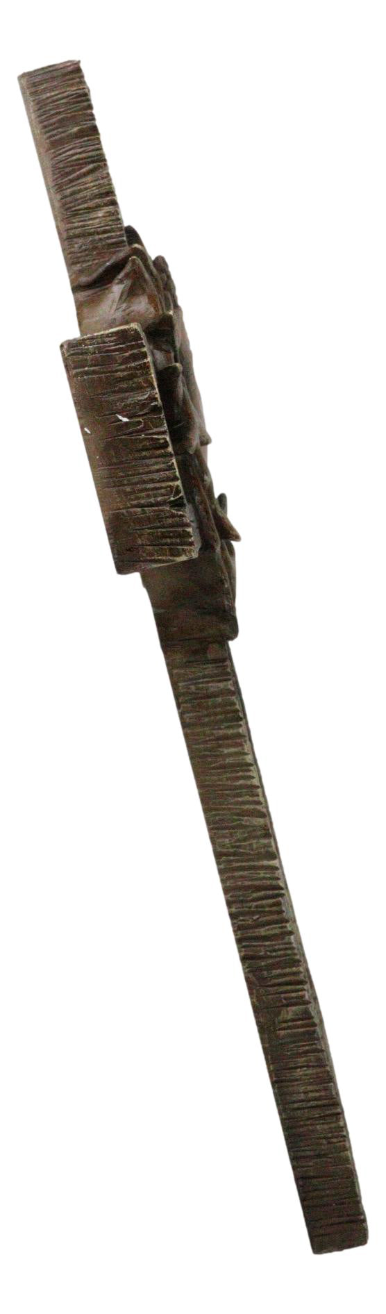 Ebros Gift Praying Hands With Crown Of Thorns Faux Wooden Rustic Cutout Wall Cross