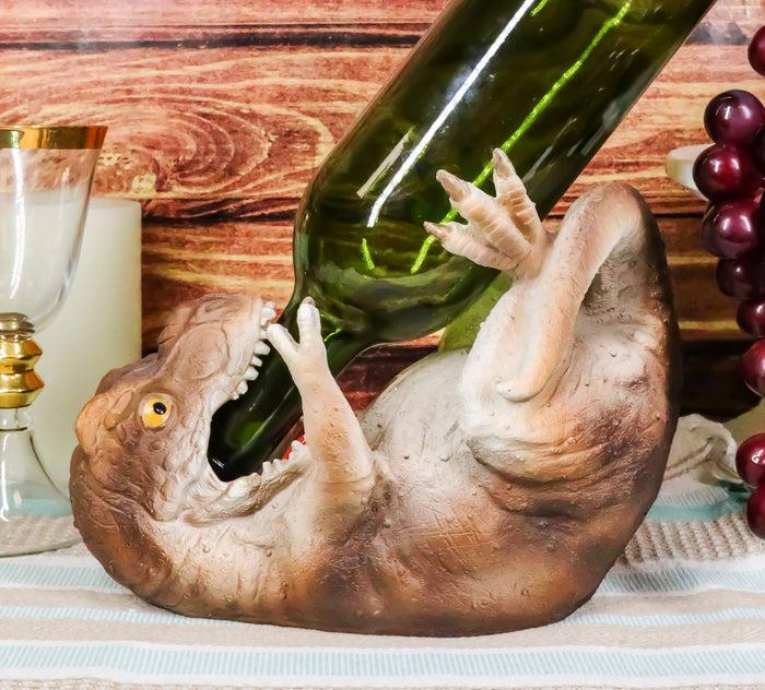 ebros gift Prehistoric Dinosaur T-Rex Wine Holder 8.5"Long Kitchen Party Hosting Jurassic