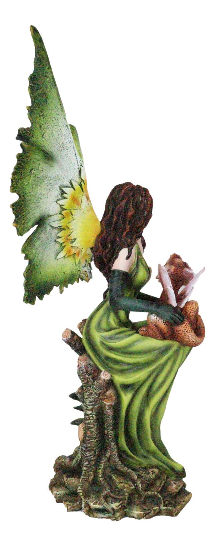 Ebros Gift Princess Of The Forest Tribal Fairy With Red Dragon Pixie Wyrmling Statue