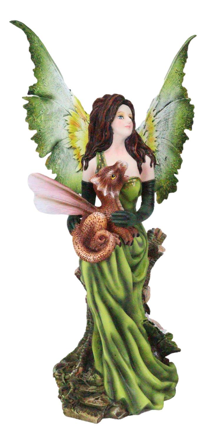 Ebros Gift Princess Of The Forest Tribal Fairy With Red Dragon Pixie Wyrmling Statue