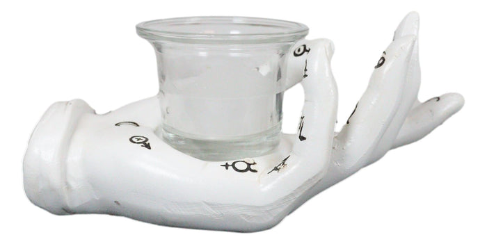 Ebros Gift Psychic Fortune Teller Chirology Palmistry Hand Palm Votive Candle Holder Decor