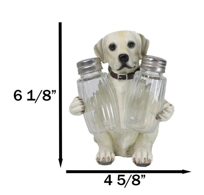 Ebros Gift Pup And Spice Wide Eyed Cute Labrador Puppy Dog Glass Salt & Pepper Shakers Set