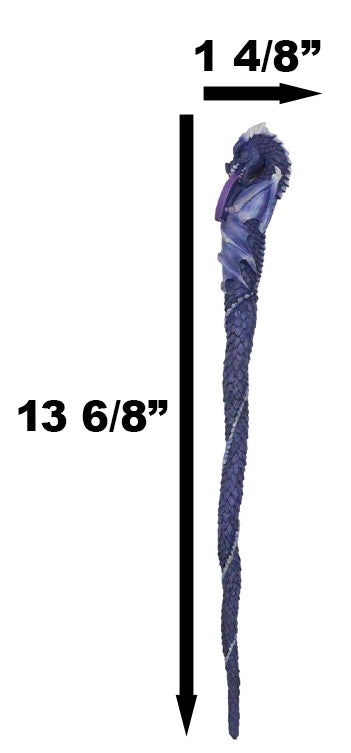 Ebros Gift Purple Air Wind Gust Drake Elemental Dragon Fantasy Cosplay Magic Wand 14" L
