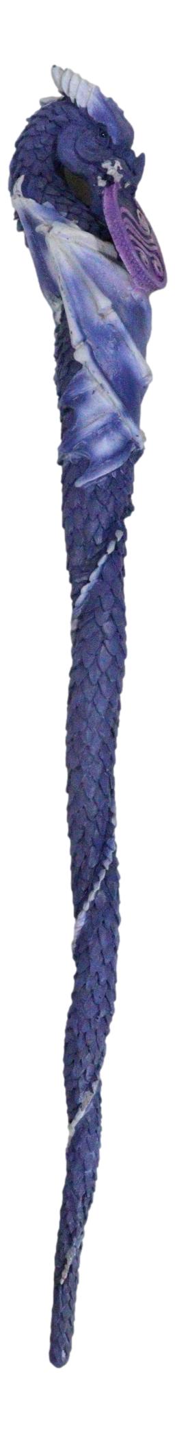 Ebros Gift Purple Air Wind Gust Drake Elemental Dragon Fantasy Cosplay Magic Wand 14" L