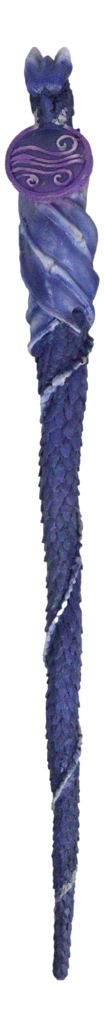 ebros gift Purple Air Wind Gust Drake Elemental Dragon Fantasy Cosplay Magic Wand 14" L
