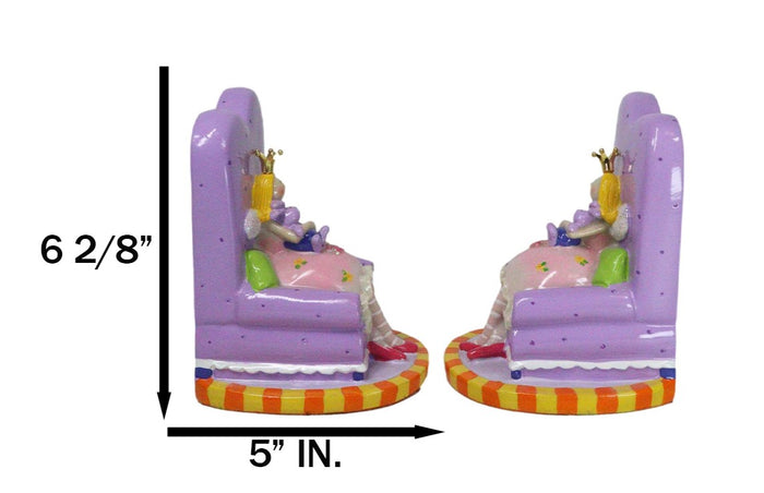 Ebros Gift Purple Whimsical Fairy Queen Sitting On Giant Sofa Money Coin Savings Piggy Bank