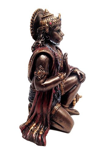 Ebros Gift Ramayana Hanuman Monkey Hindu God Decorative Figurine 6"H Altar Sculpture