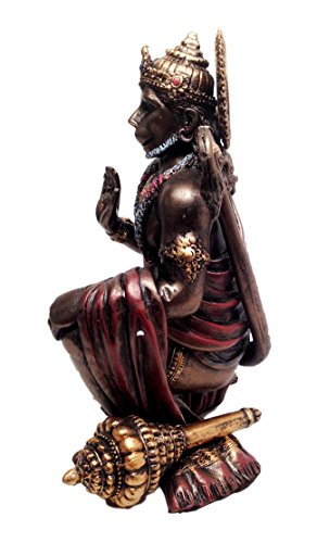 Ebros Gift Ramayana Hanuman Monkey Hindu God Decorative Figurine 6"H Altar Sculpture