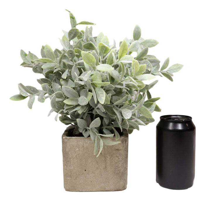 Ebros Gift Realistic Artificial Botanica Sage Bush Faux Plant Fern Grass In Pot 12"H