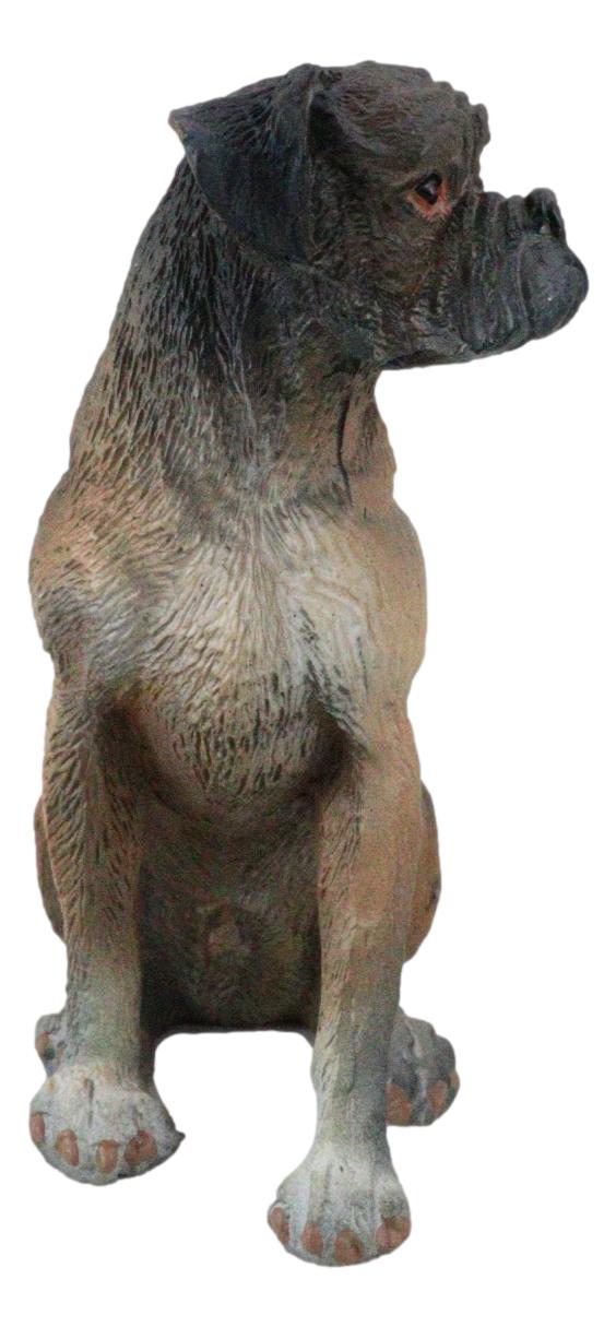 Ebros Gift Realistic Pet Pal Adorable Sitting Brindle Boxer Dog Dollhouse Mini Figurine