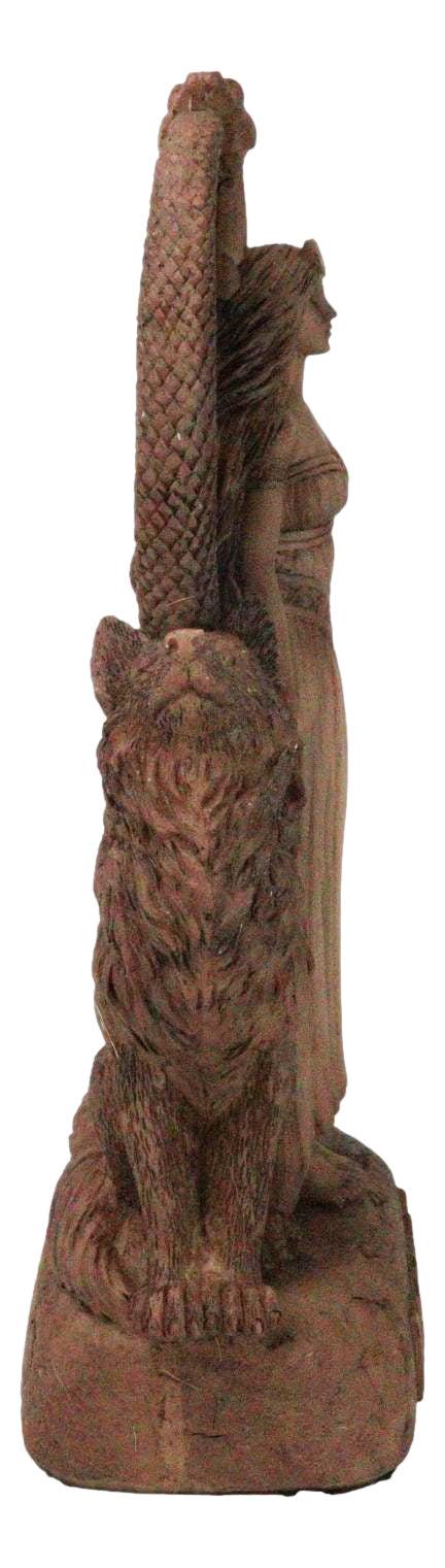 Ebros Gift Red Clay Finish Pagan Wicca Deity Hecate With She Dogs Triple Goddess Figurine