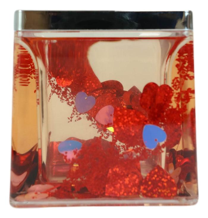 Ebros Gift Red Pink Valentine Hearts 5 Piece Chic Bathroom Vanity Accessories Gift Set
