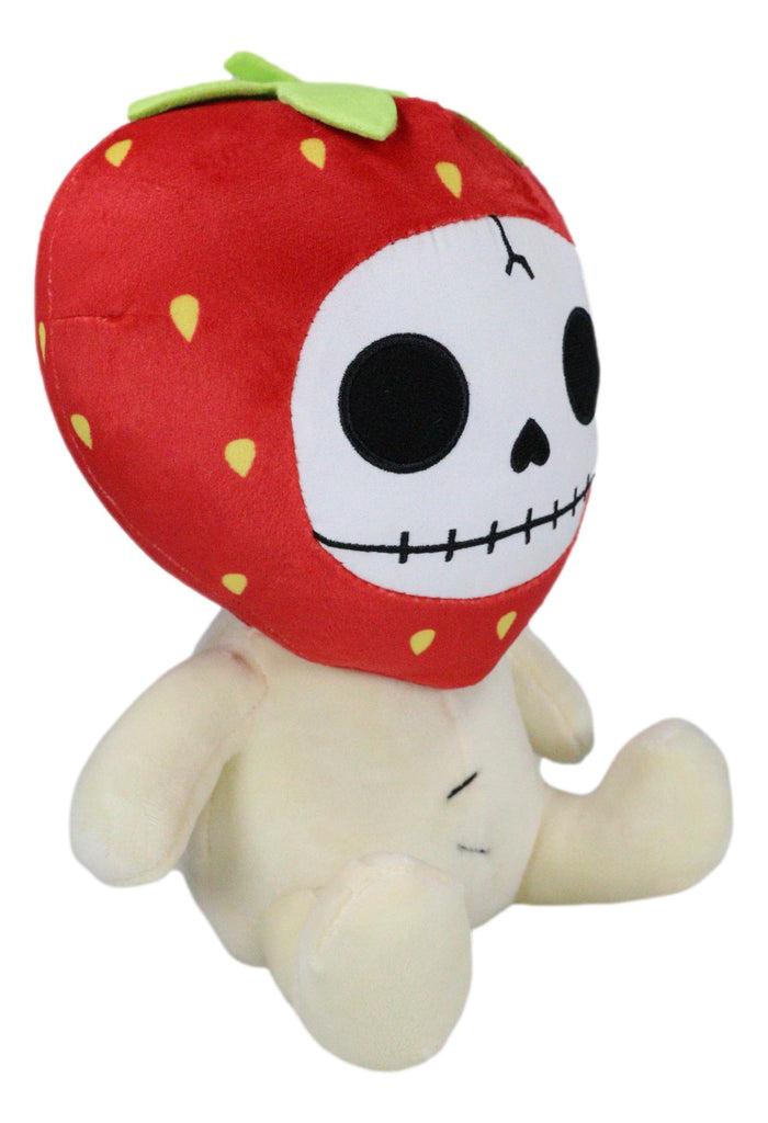 Ebros Gift Red Yummy Ichigo Strawberry Furrybones Skeleton Plush Toy Doll 9"H Furry Bones