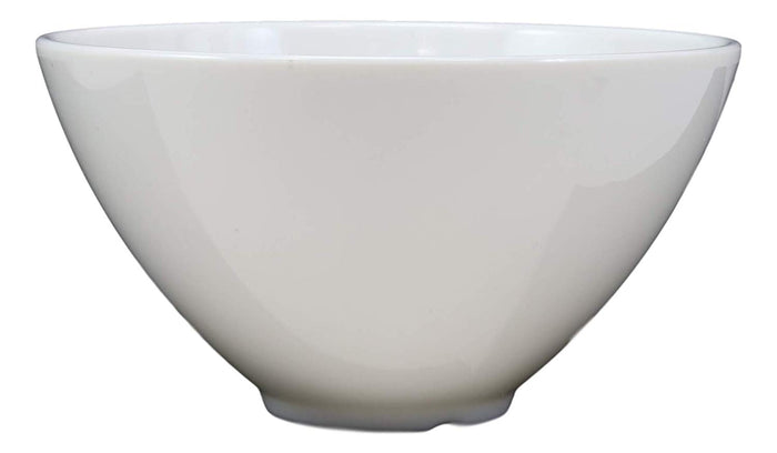 Ebros Gift Restaurant Supply Contemporary Round White Jade Melamine Soup Salad Bowls Set 6
