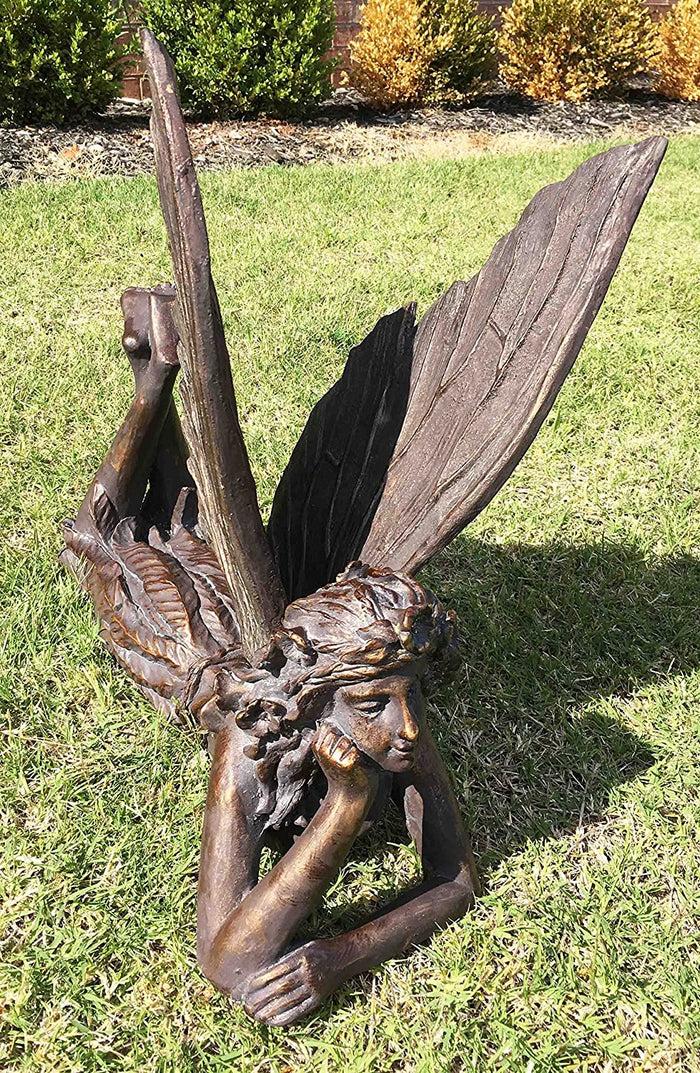 Ebros Gift Resting Beautiful Queen Fairy Statue Elegant Home Garden Outdoor Decor Figurine