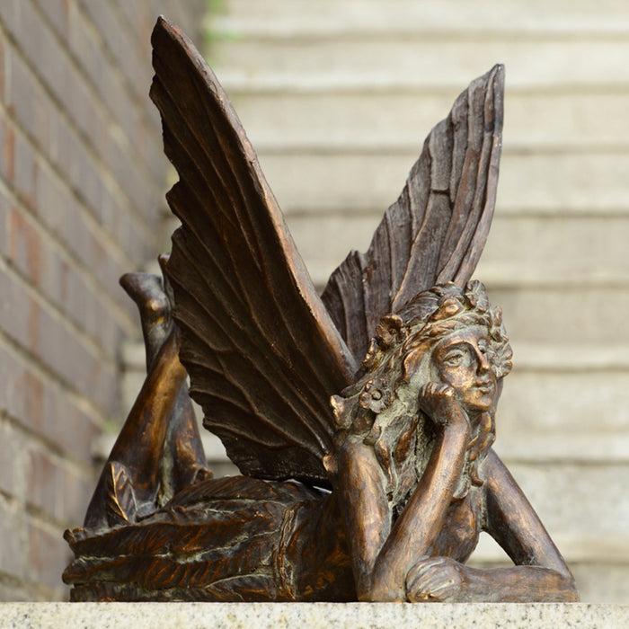 ebros gift Resting Beautiful Queen Fairy Statue Elegant Home Garden Outdoor Decor Figurine