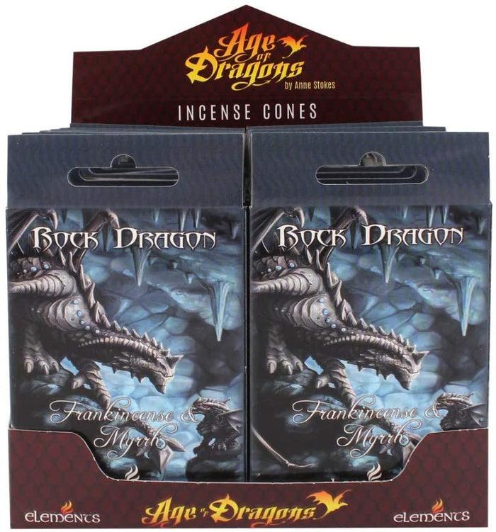 ebros gift Rock Dragon Fragranced Incense Cones Pack of 12 by Anne Stokes Yoga Meditation
