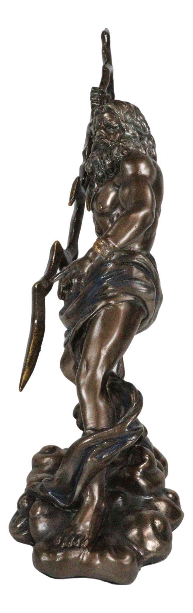 Ebros Gift Roman Greek King Of Olympus God Zeus Jupiter Holding Lightning Bolt Figurine