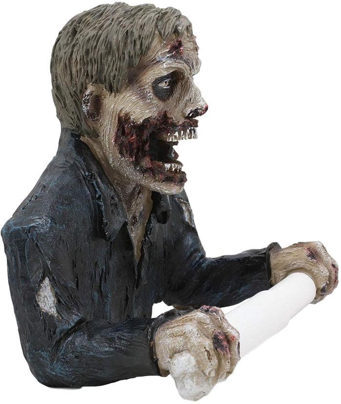Ebros Gift Rotten Walker Undead Zombie Slave Bust Decorative Toilet Paper Holder Figurine