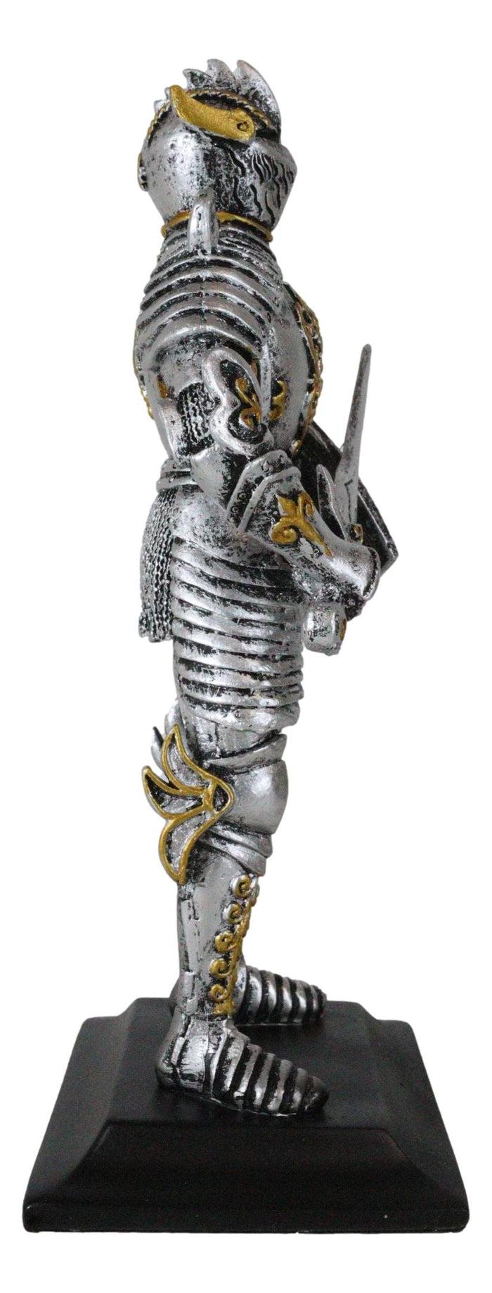 Ebros Gift Royal Dragon Order Medieval Swordsman Knight Figurine Suit Of Armor Coat Of Arms
