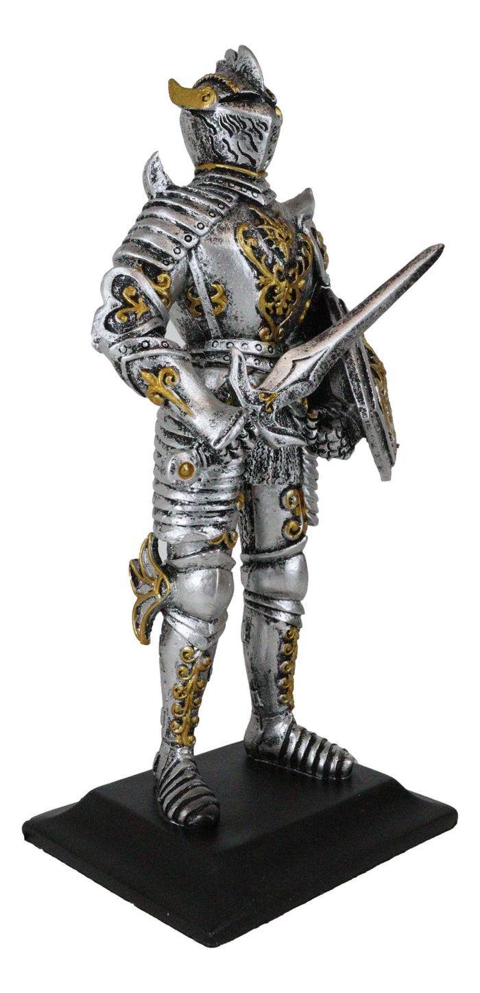 Ebros Gift Royal Dragon Order Medieval Swordsman Knight Figurine Suit Of Armor Coat Of Arms