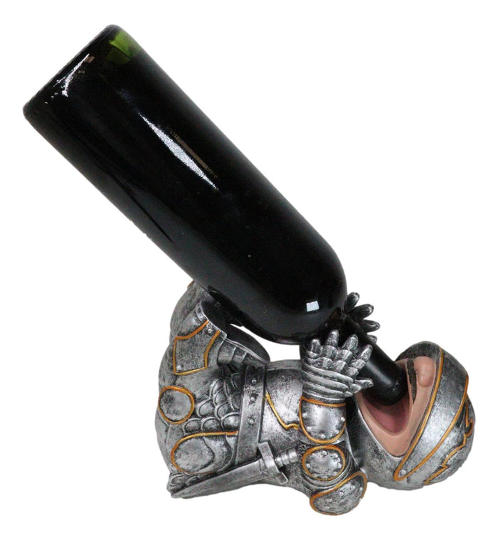 Ebros Gift Royal Knight Suit Of Armor Wine Guzzler Holder Kitchen Decor Resin Figurine