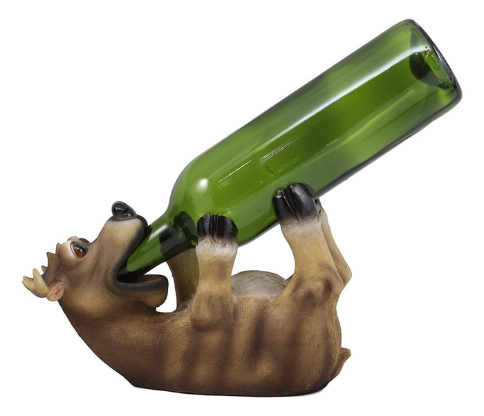 Ebros Gift Rustic Cabin Lodge Decor Drunk Comical Deer Wine Bottle Holder Figurine Decor