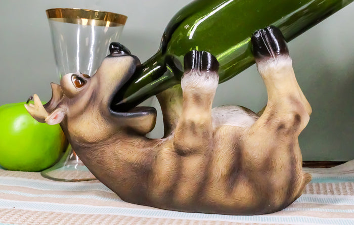ebros gift Rustic Cabin Lodge Decor Drunk Comical Deer Wine Bottle Holder Figurine Decor