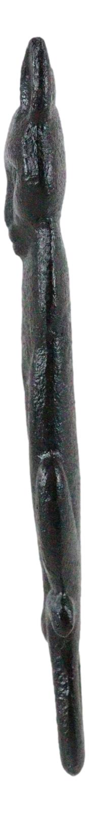 Ebros Gift Rustic Cast Iron Black Gothic Feline Witching Hour Cat Hand Bottle Cap Opener