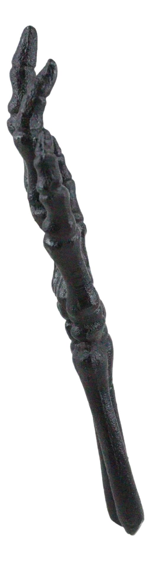 Ebros Gift Rustic Cast Iron Black Gothic Skeletal Bone Skeleton Hand Bottle Cap Opener