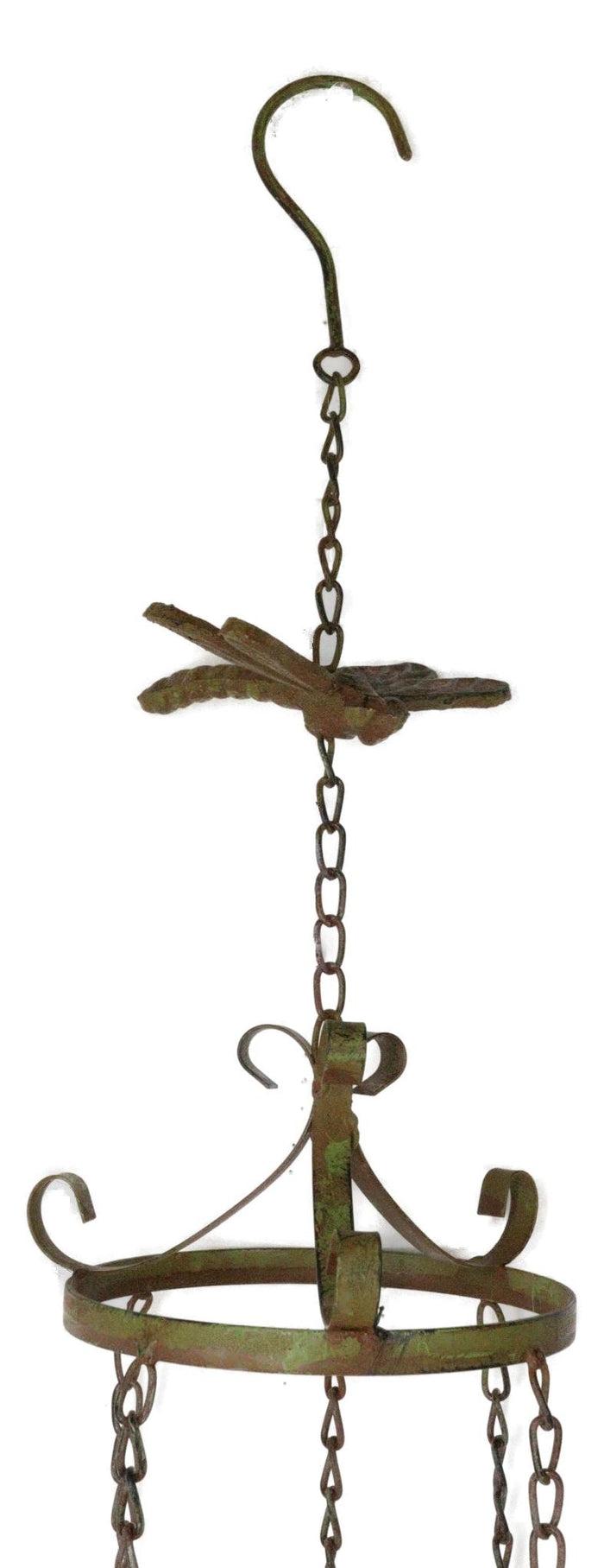 Ebros Gift Rustic Cast Iron Cottage Garden Dragonfly New Beginnings Quaint Bell Wind Chime