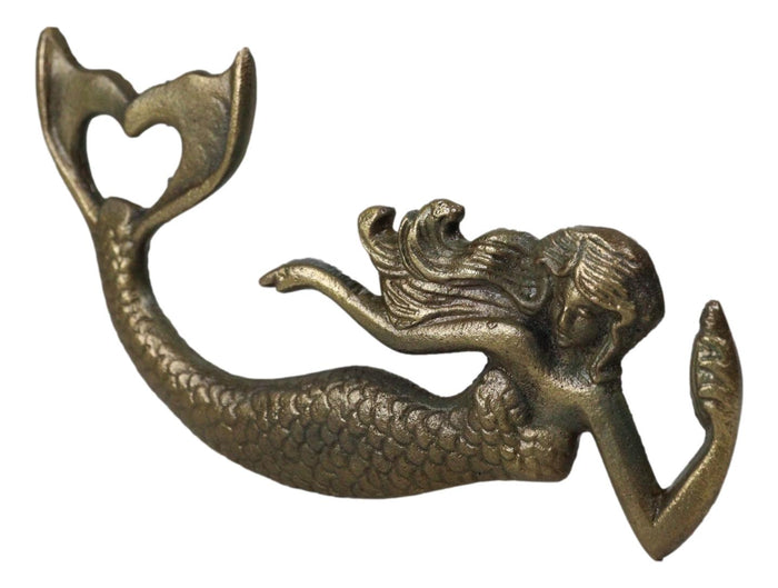 Ebros Gift Rustic Cast Iron Metal Sea Coastal Siren Mermaid Hand Beer Bottle Cap Opener