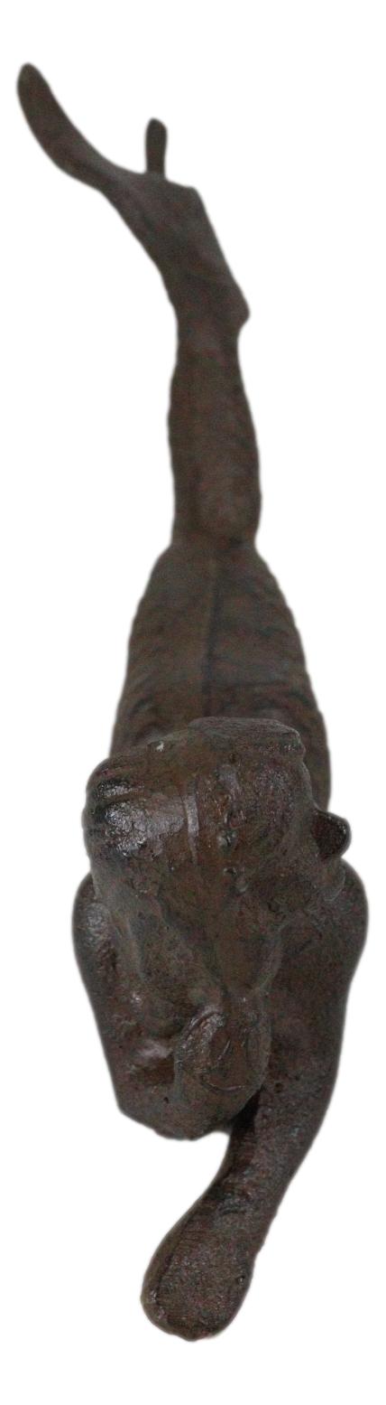 Ebros Gift Rustic Cast Iron Nautical Siren Mermaid With Tail Stretched Out Statue 9.5"L