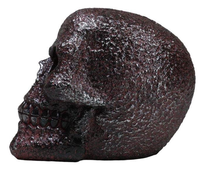 Ebros Gift Rustic Corroded Dark Bronze Metallic Finish Skull Resin Figurine Macabre Gothic