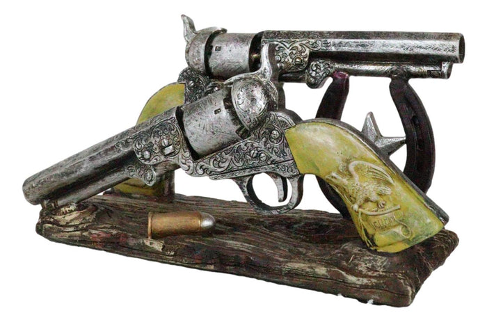 Ebros Gift Rustic Country Double Six Shooter Pistols Western Cowboy Envelope Napkin Holder
