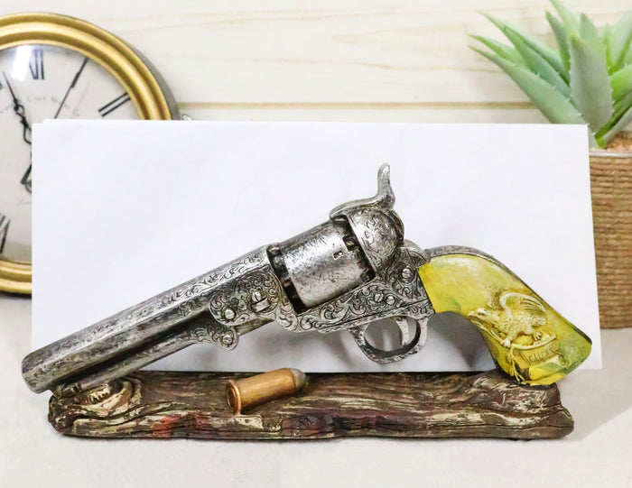 ebros gift Rustic Country Double Six Shooter Pistols Western Cowboy Envelope Napkin Holder