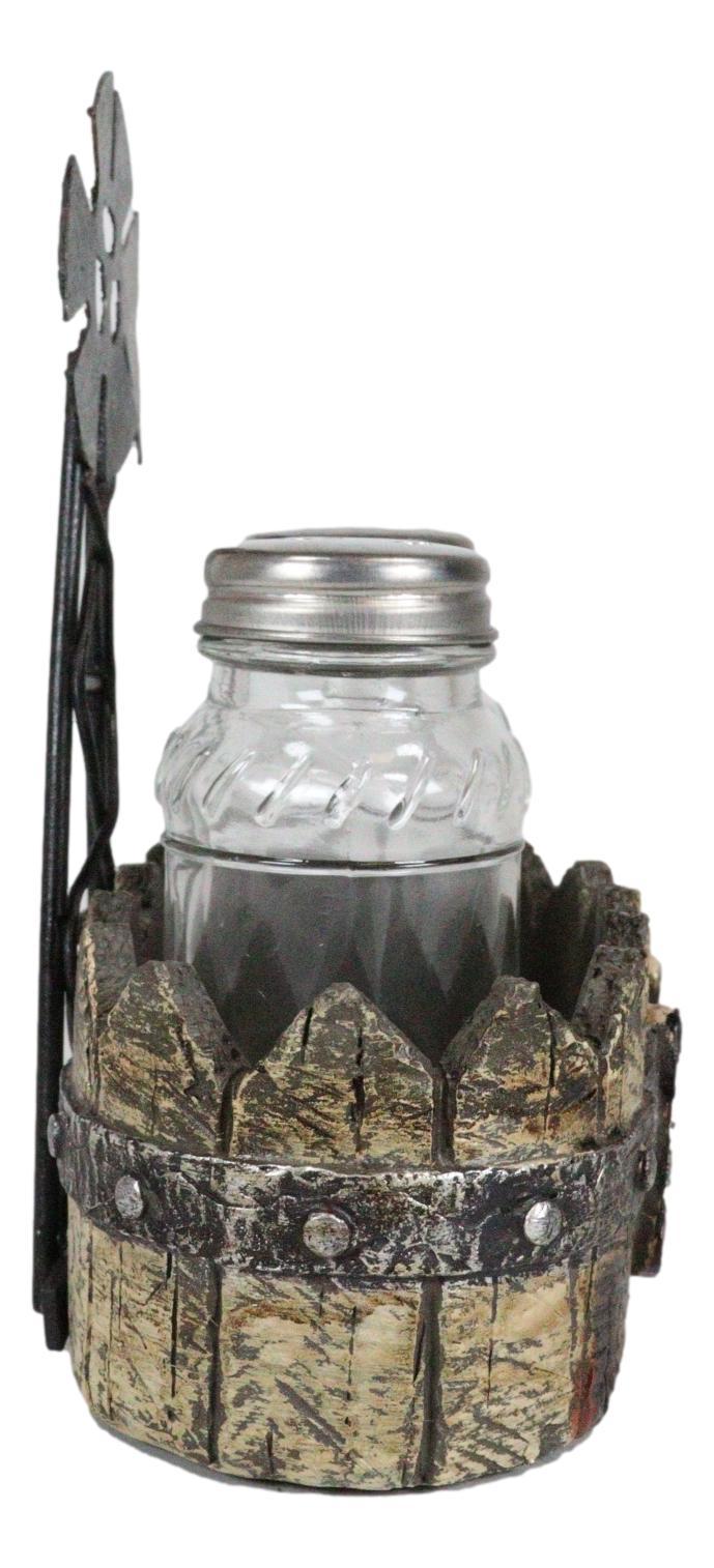 Ebros Gift Rustic Country Farm Windmill Outpost With Horseshoes Salt And Pepper Shakers Set