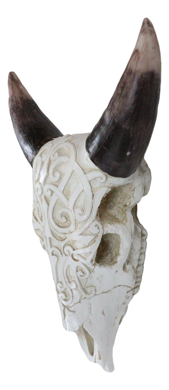 Ebros Gift Rustic Country Tooled Filigree Steer Bull Cow Skull LED Light Wall Decor Plaque