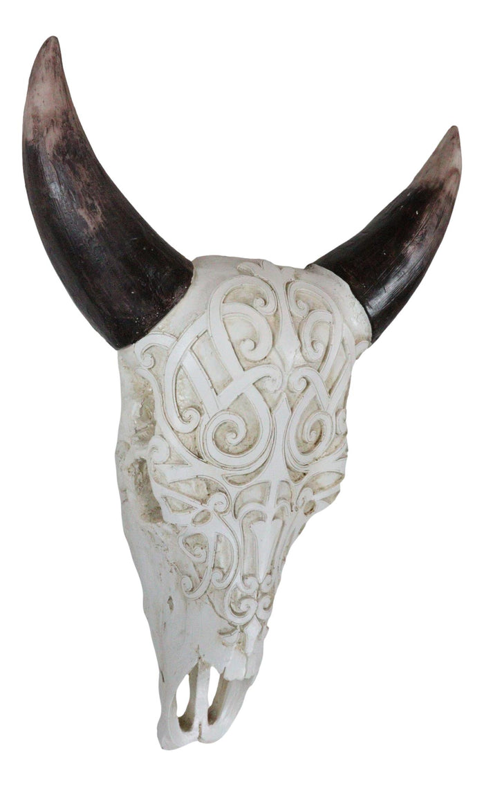 Ebros Gift Rustic Country Tooled Filigree Steer Bull Cow Skull LED Light Wall Decor Plaque