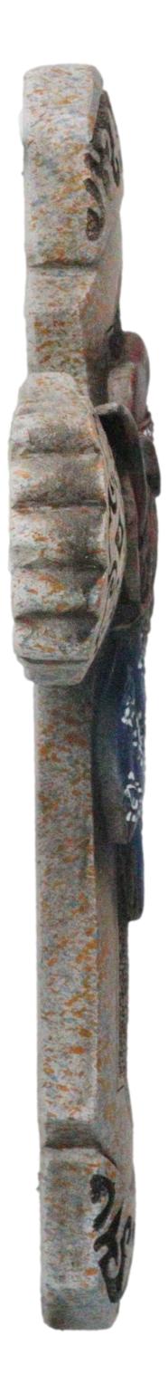 Ebros Gift Rustic Country Western Highland Cow With Cowboy Hat And Scarf Wall Cross Decor