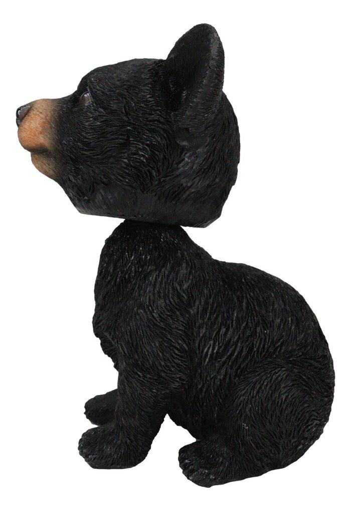 Ebros Gift Rustic Country Woodlands Forest Black Bear Cub Bobblehead Decor Figurine 6"H