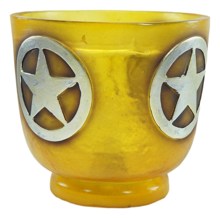 Ebros Gift Rustic Cowboy Western Star Circle In Acrylic Glass Resin Night Light Lamp 5"H