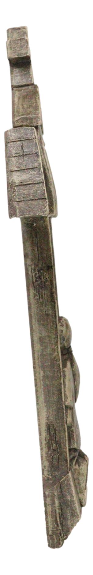 Ebros Gift Rustic Faux Stone Church House Of Prayer Kneeling Girl Confirmation Wall Cross