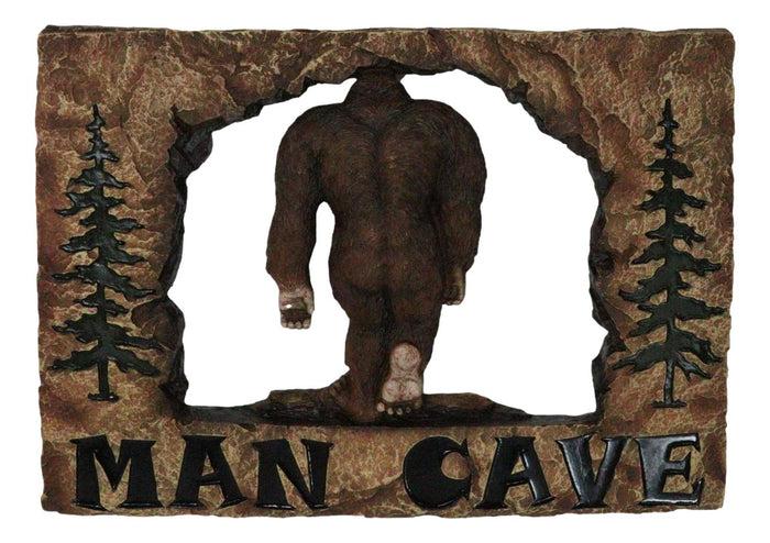 ebros gift Rustic Forest Sasquatch Big Foot By Pine Trees Entering Man Cave Wall Decor